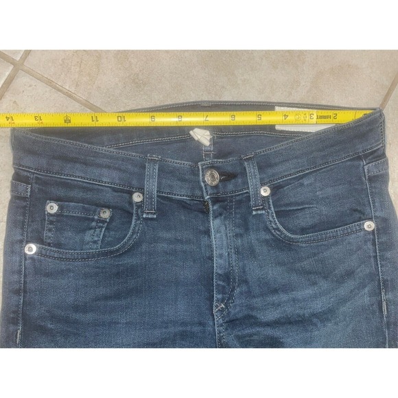 Rag & bone skinny jeans size 25 women blue dark wash‎ low rise denim 28x31 - Picture 3 of 6
